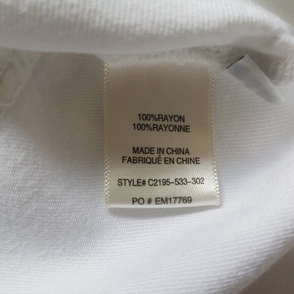 Cloth & Stone Boho Frayed Button Front Blouse Top White Sz M - Picture 13 of 14